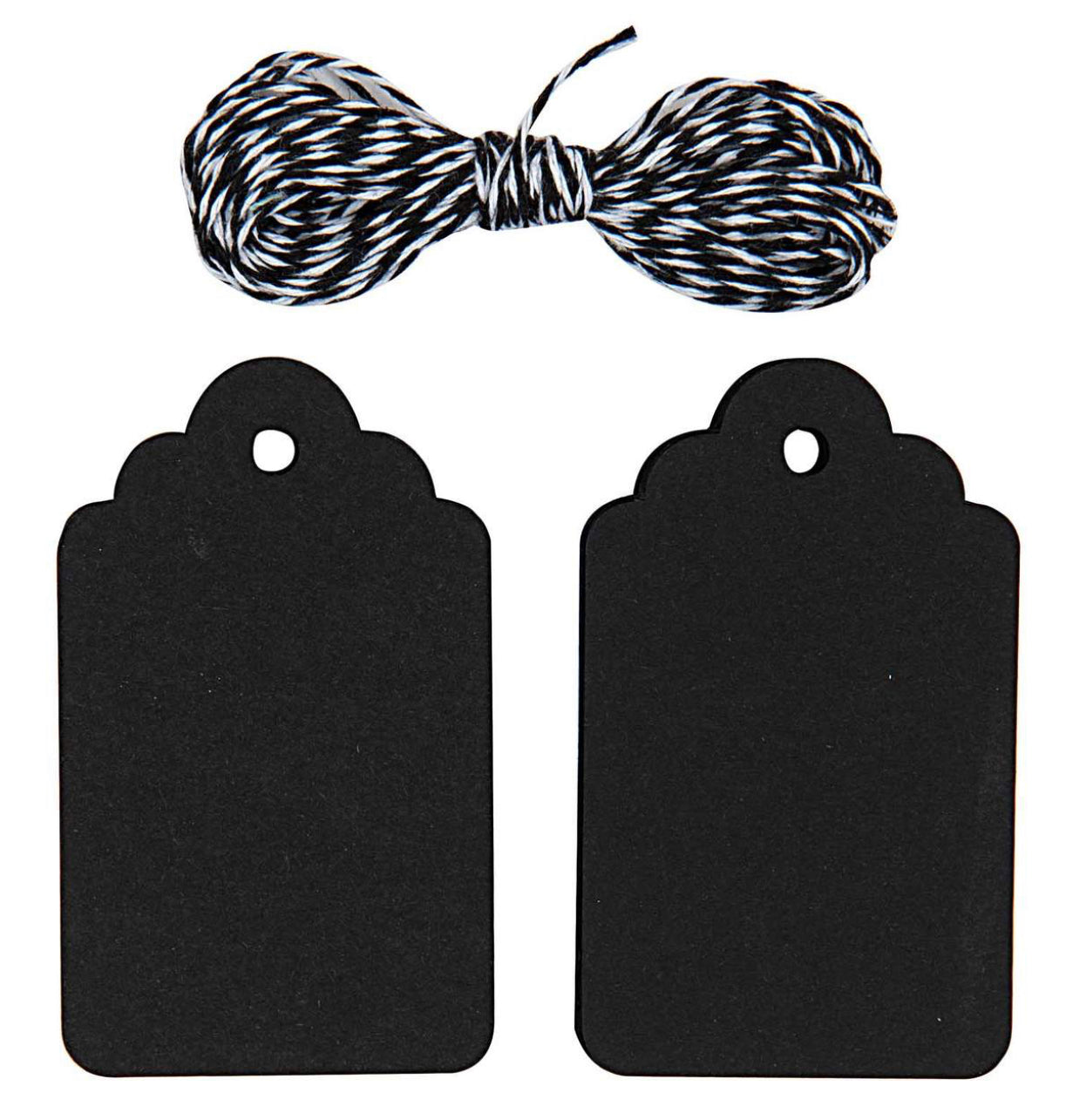 schwarze Geschenkanhänger